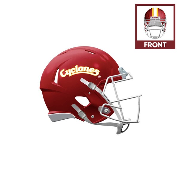 Riddell Cyclones Script Cardinal Speed Mini Helmet
